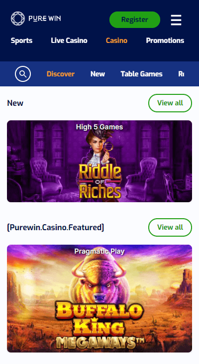 purewin casino mobile